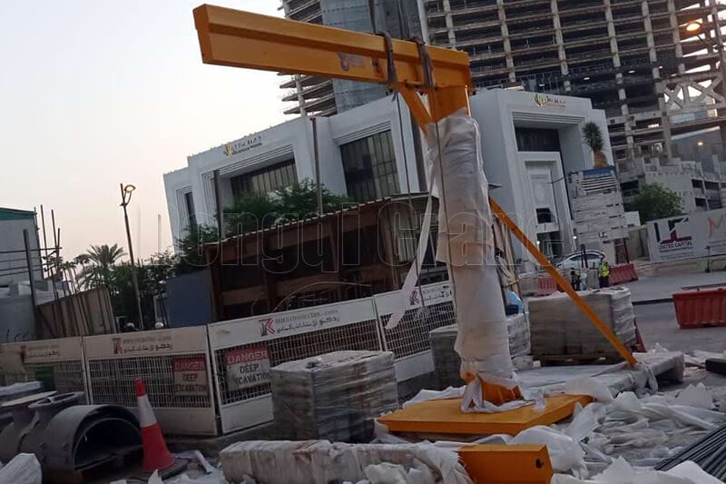 2 ton Portable Jib Crane for Qatar