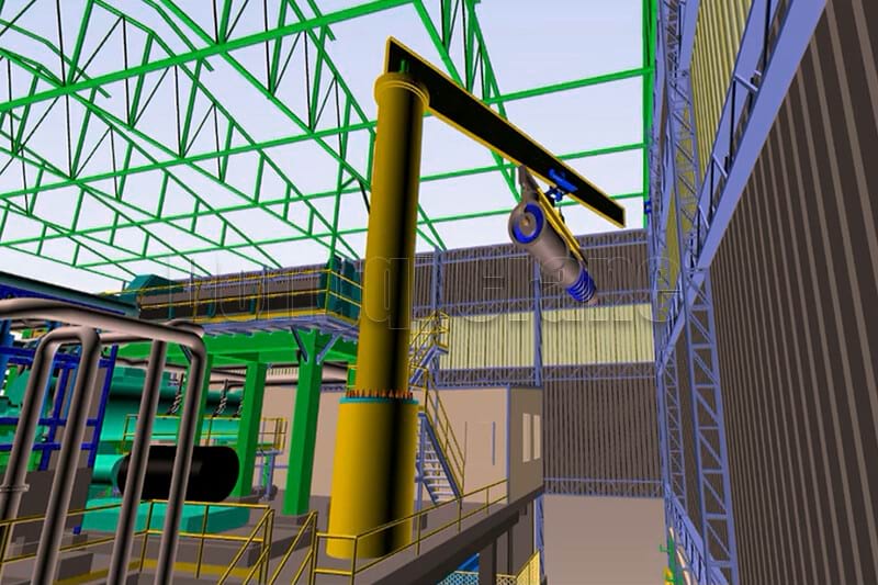 Working diagram of Ecuador jib crane